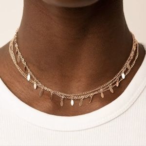 Gold Leaf Necklace/Earring Set